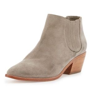 Joie Barlow Suede Ankle Booties Gray Sz. 6